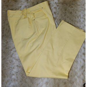 Drapers & Damons Women's Size 14 Yellow Straight Leg Zip-Front Lightweight Jeans